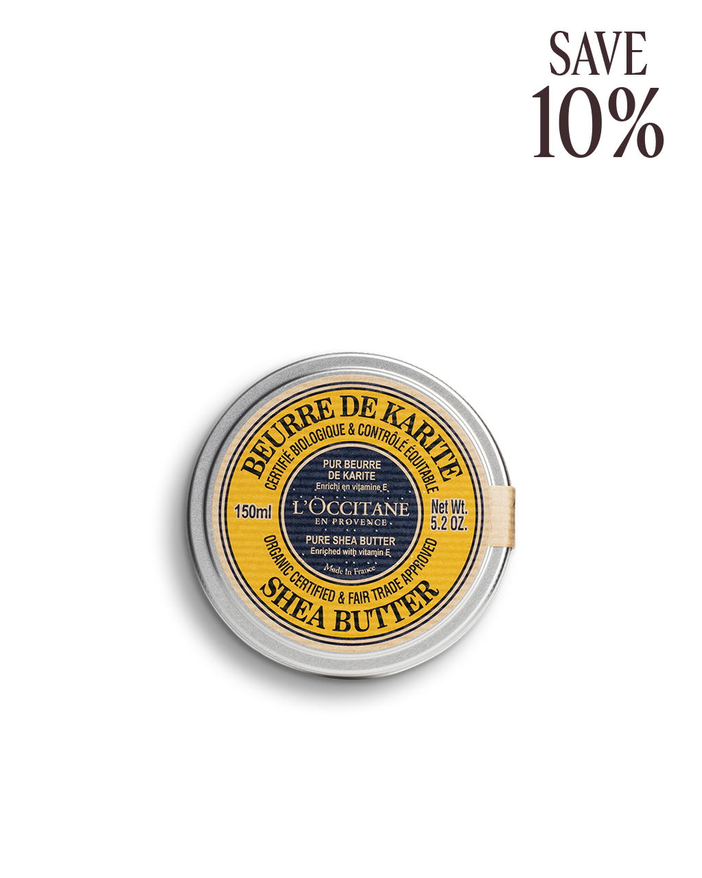 Shea Certified Organic Pure Shea Butter 150ml