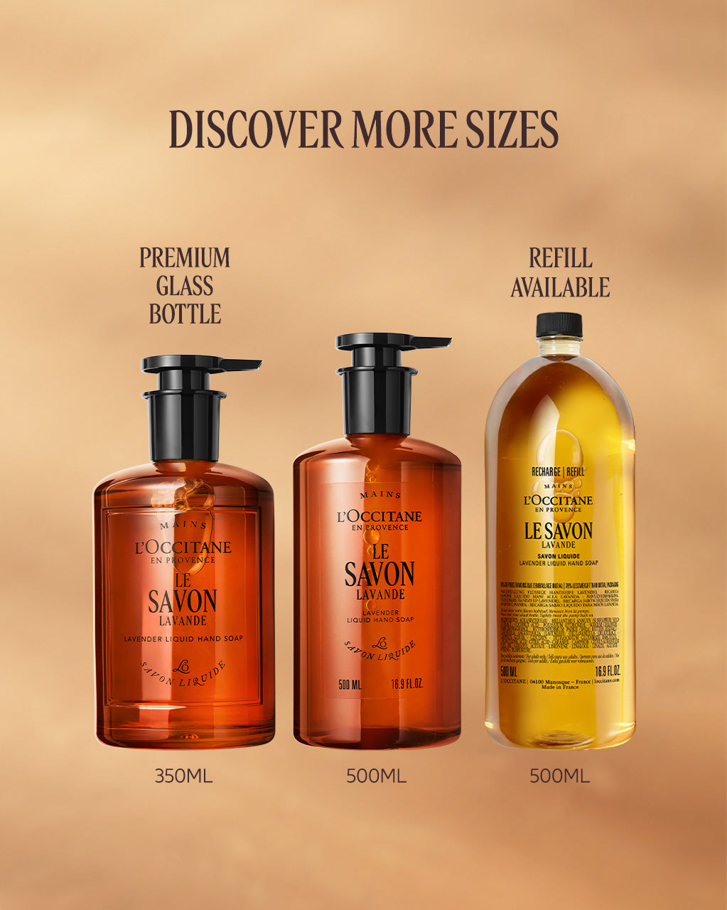 Le Savon Lavande Lavender Liquid Hand Soap Refill 500ml