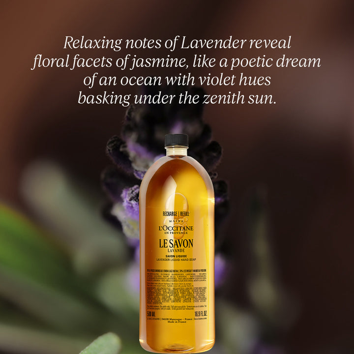 Le Savon Lavande Lavender Liquid Hand Soap Refill 500ml