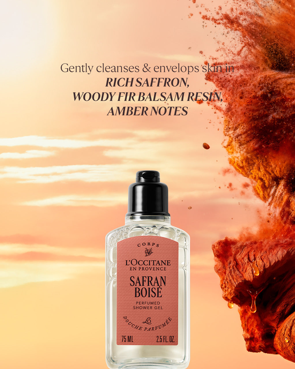 Safran Boisé Perfumed Shower Gel 75ml