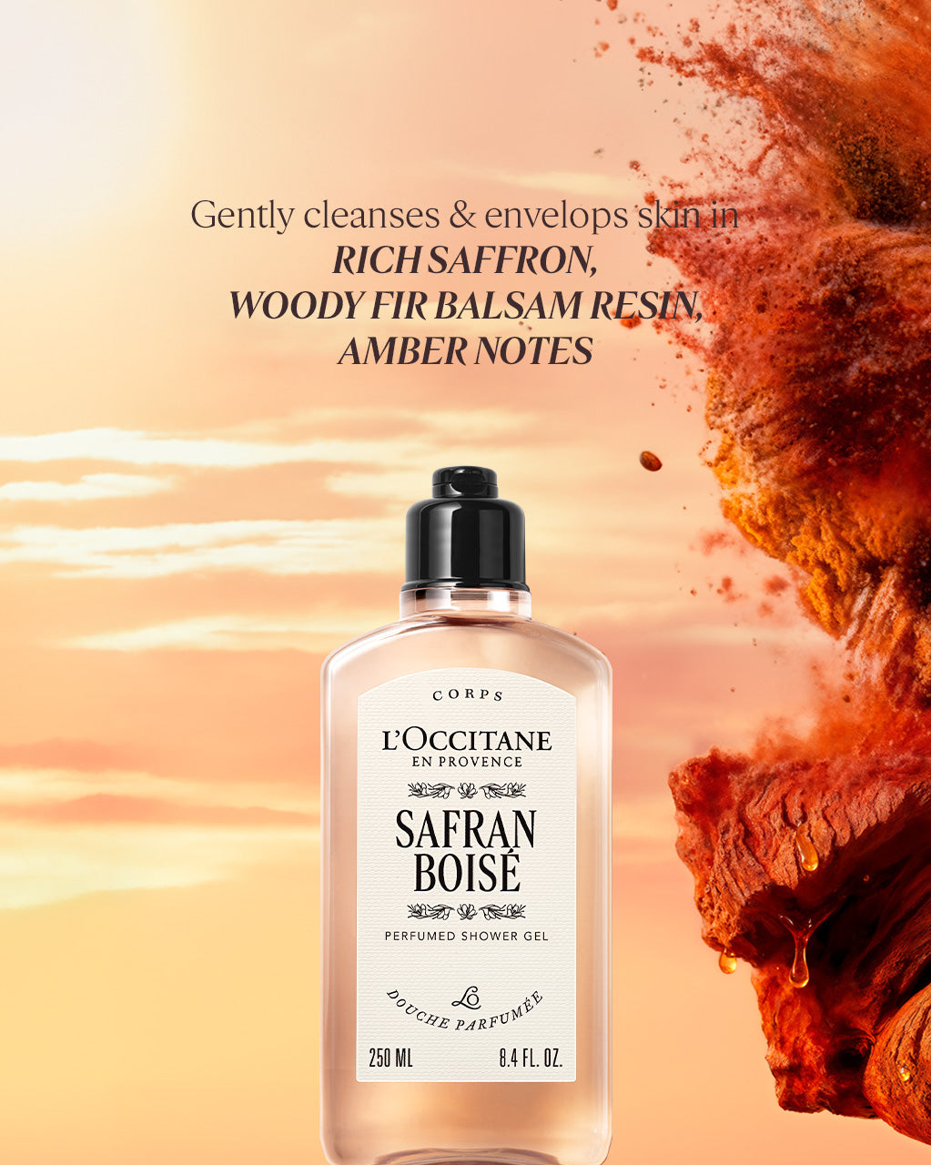 Safran Boisé Perfumed Shower Gel 250ml