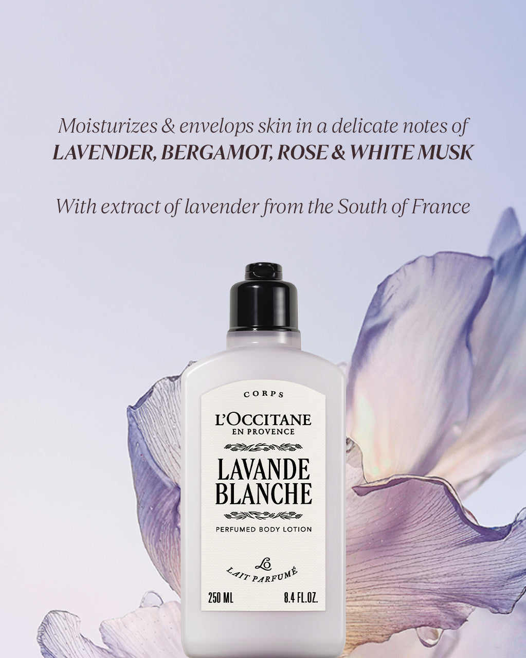 Lavande Blanche Perfumed Body Lotion 250ml