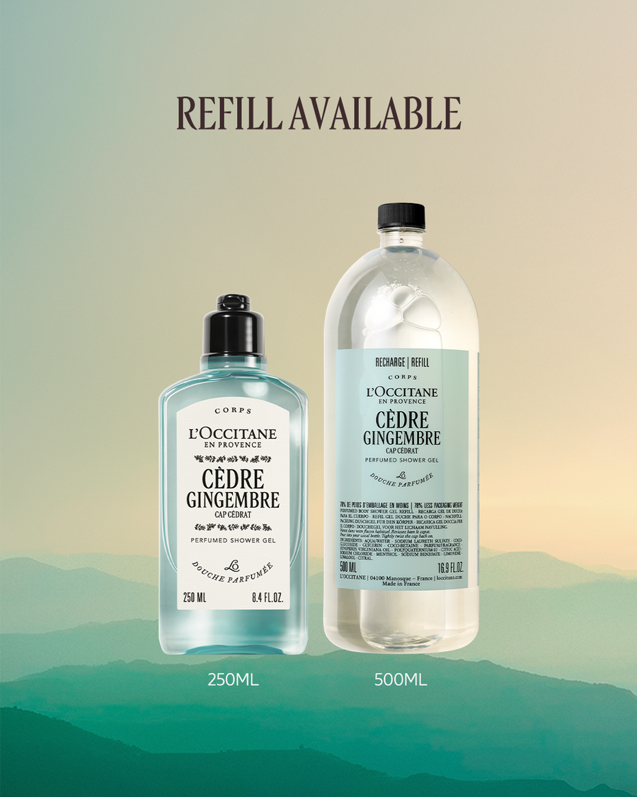 Cèdre Gingembre Perfumed Shower Gel Refill 500ml
