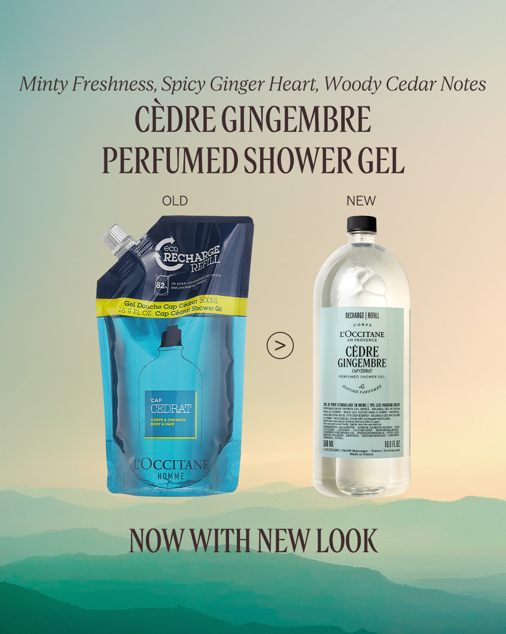 Cèdre Gingembre Perfumed Shower Gel Refill 500ml