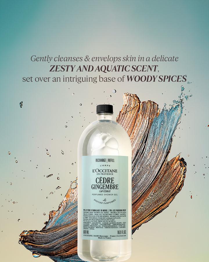 Cèdre Gingembre Perfumed Shower Gel Refill 500ml