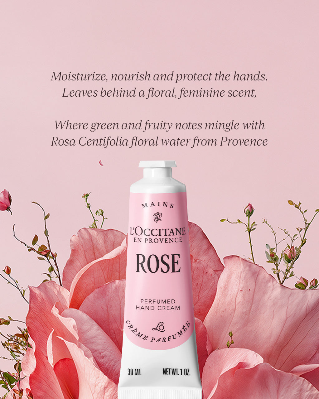 Rose Perfumed Hand Cream 30ml