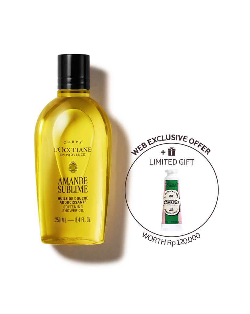 Buy Amande Sublime Softening Shower Oil 250ml | L'Occitane Indonesia