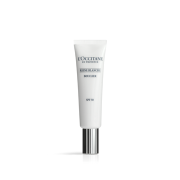 sunscreen reine blanche illuminating uv shield dari loccitane