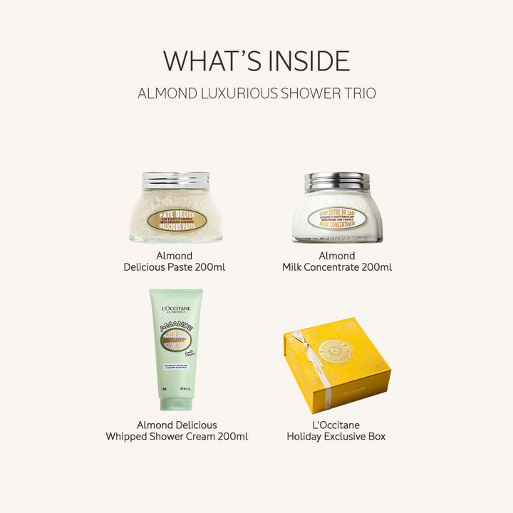 Almond Luxurious Shower Trio
